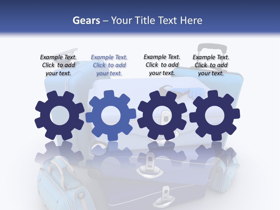 Orange Suitcase Luggage PowerPoint Template