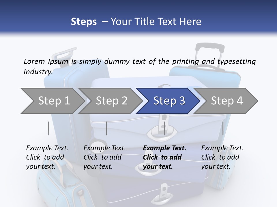 Orange Suitcase Luggage PowerPoint Template