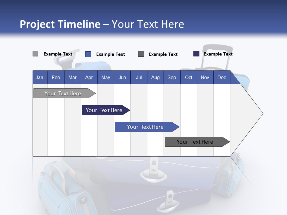 Orange Suitcase Luggage PowerPoint Template