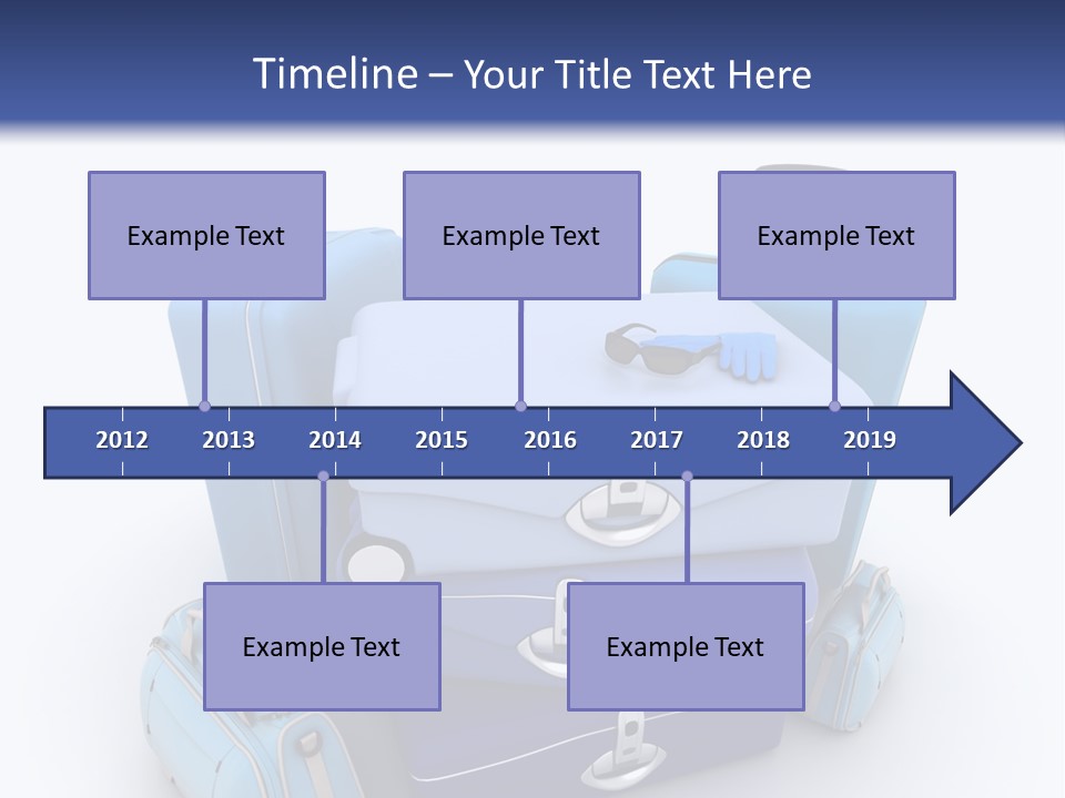 Orange Suitcase Luggage PowerPoint Template
