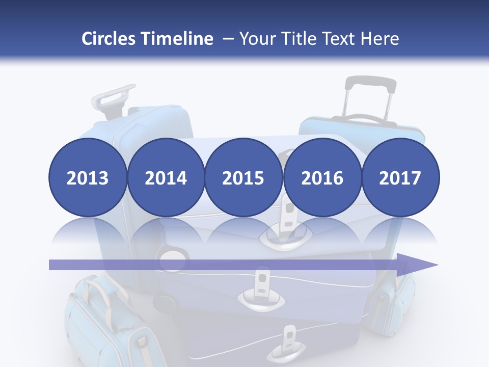 Orange Suitcase Luggage PowerPoint Template