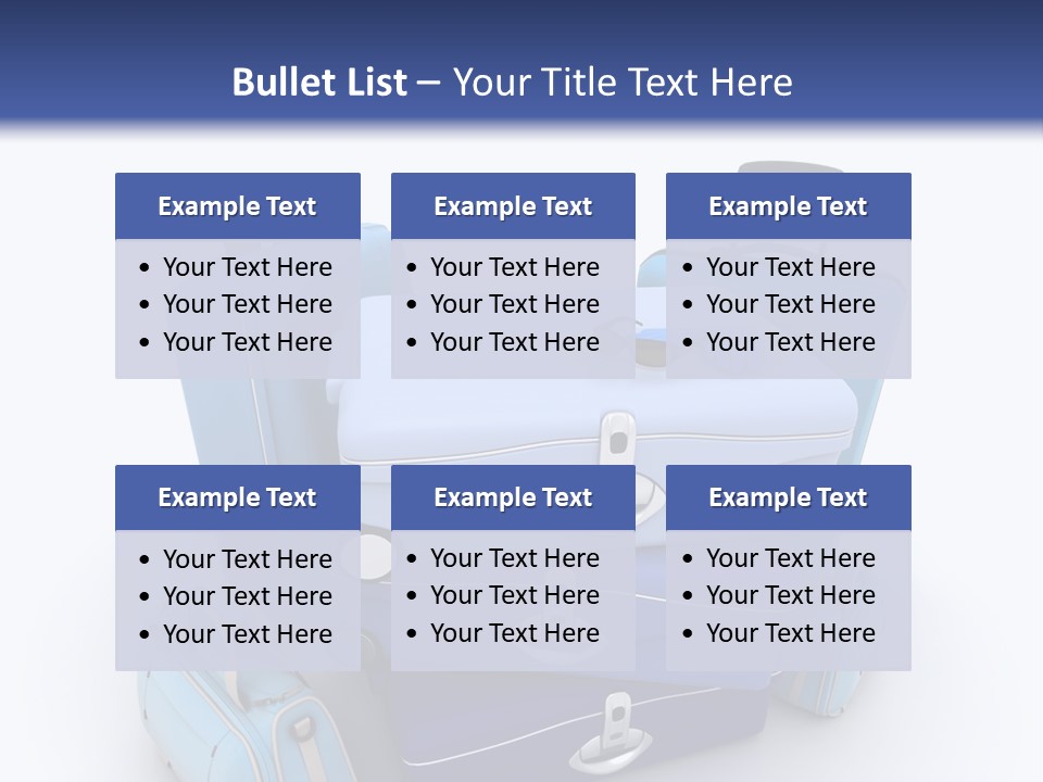 Orange Suitcase Luggage PowerPoint Template