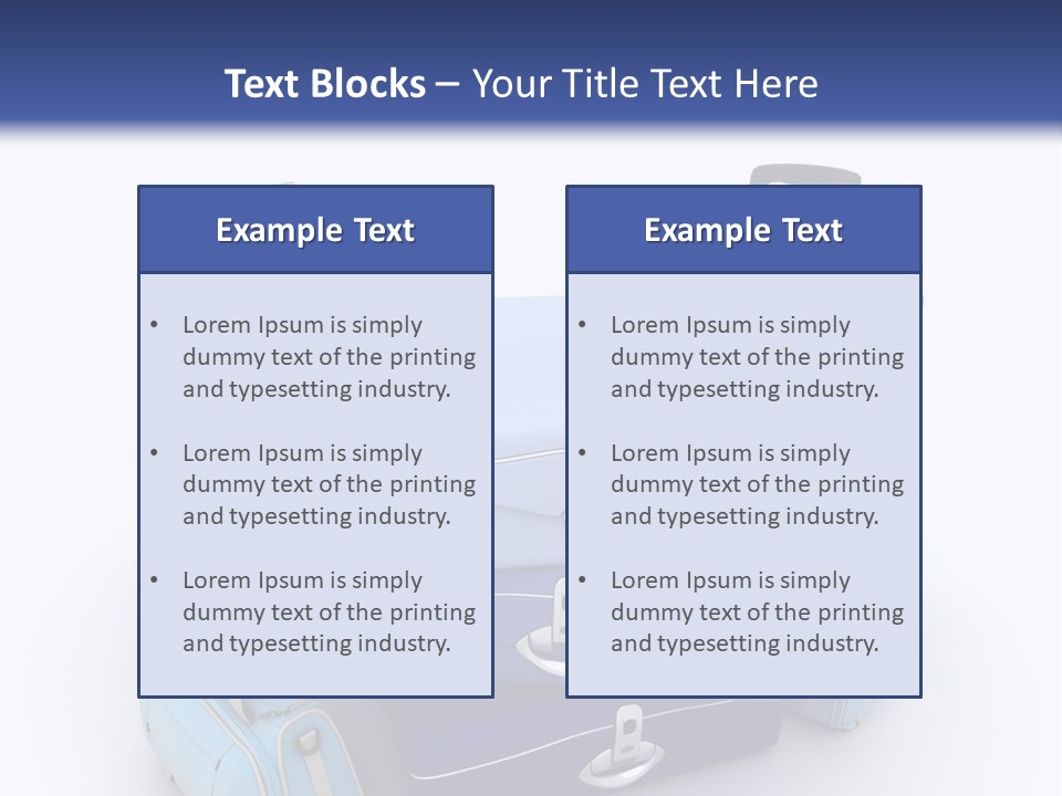 Orange Suitcase Luggage PowerPoint Template