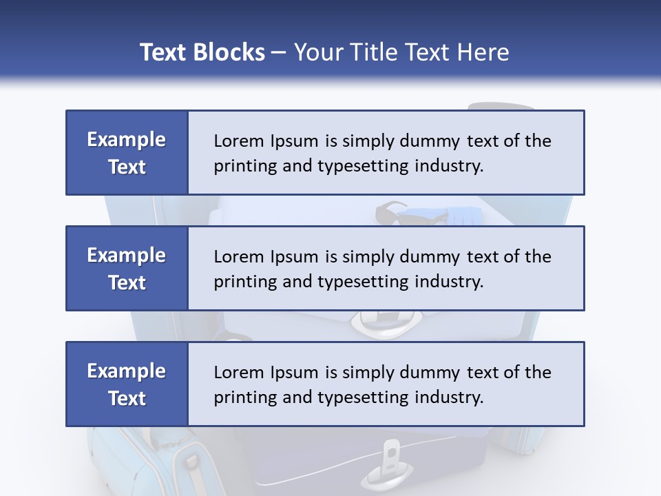 Orange Suitcase Luggage PowerPoint Template
