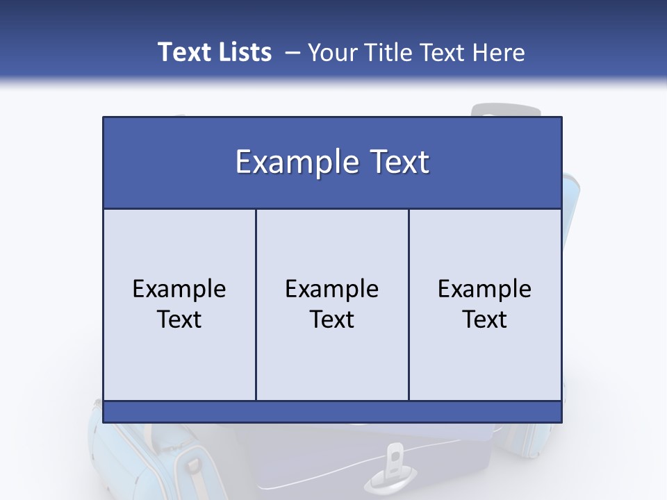 Orange Suitcase Luggage PowerPoint Template