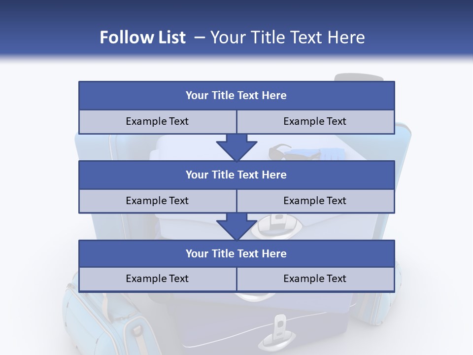 Orange Suitcase Luggage PowerPoint Template