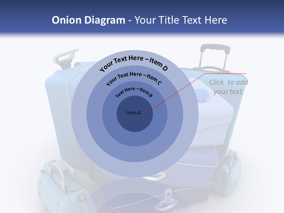 Orange Suitcase Luggage PowerPoint Template