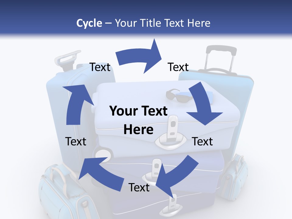 Orange Suitcase Luggage PowerPoint Template