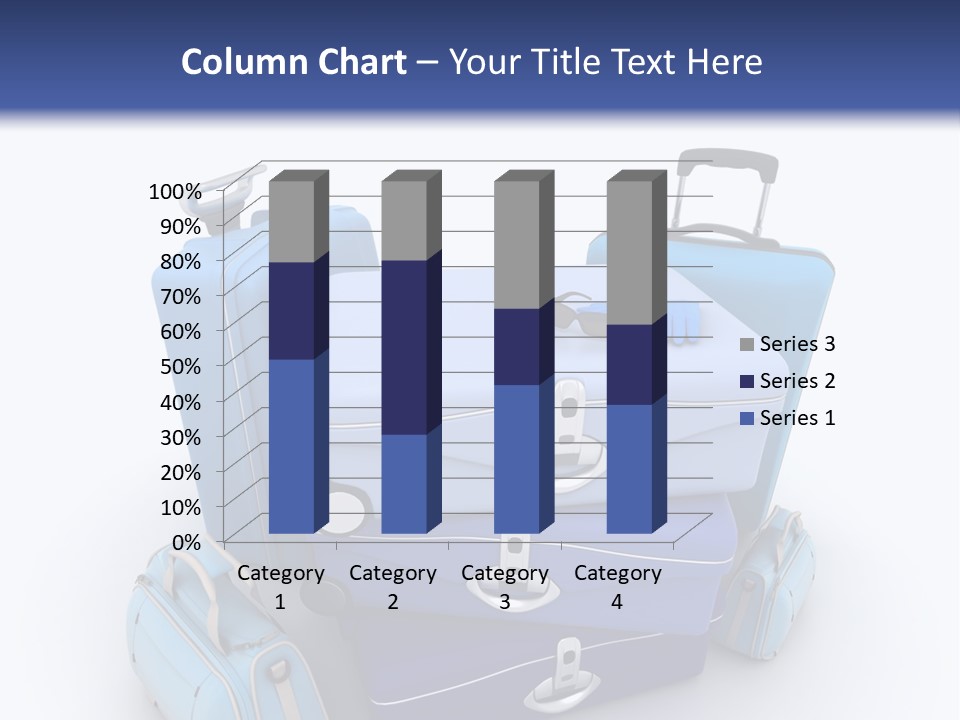 Orange Suitcase Luggage PowerPoint Template