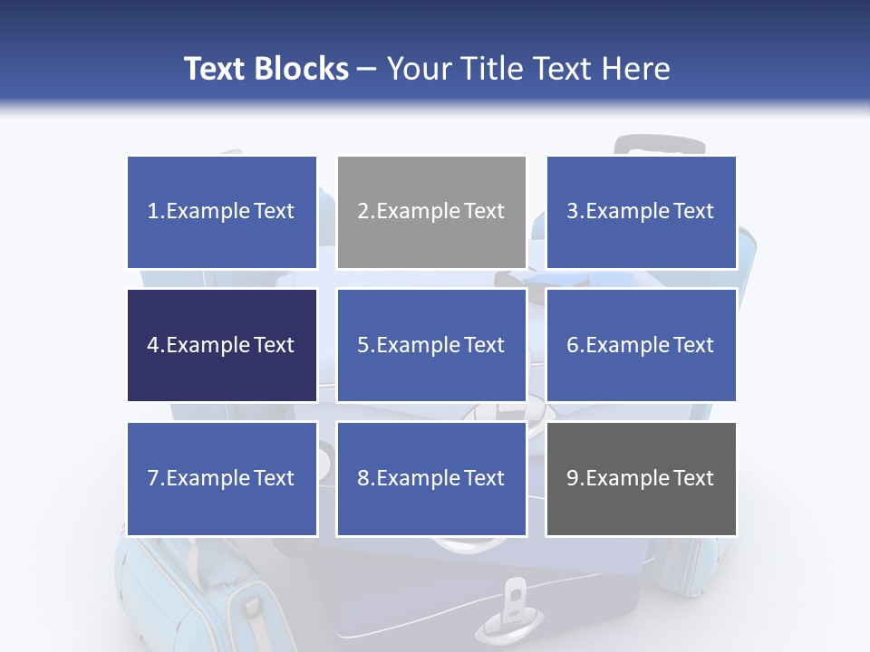 Orange Suitcase Luggage PowerPoint Template
