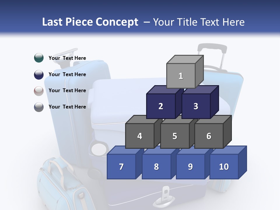 Orange Suitcase Luggage PowerPoint Template