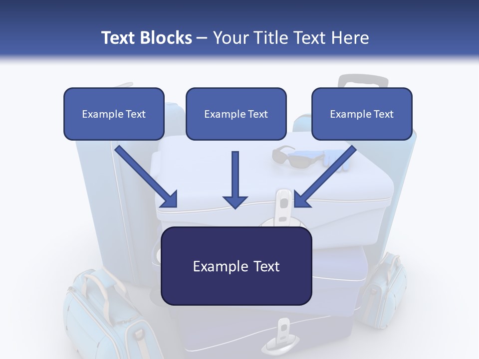 Orange Suitcase Luggage PowerPoint Template