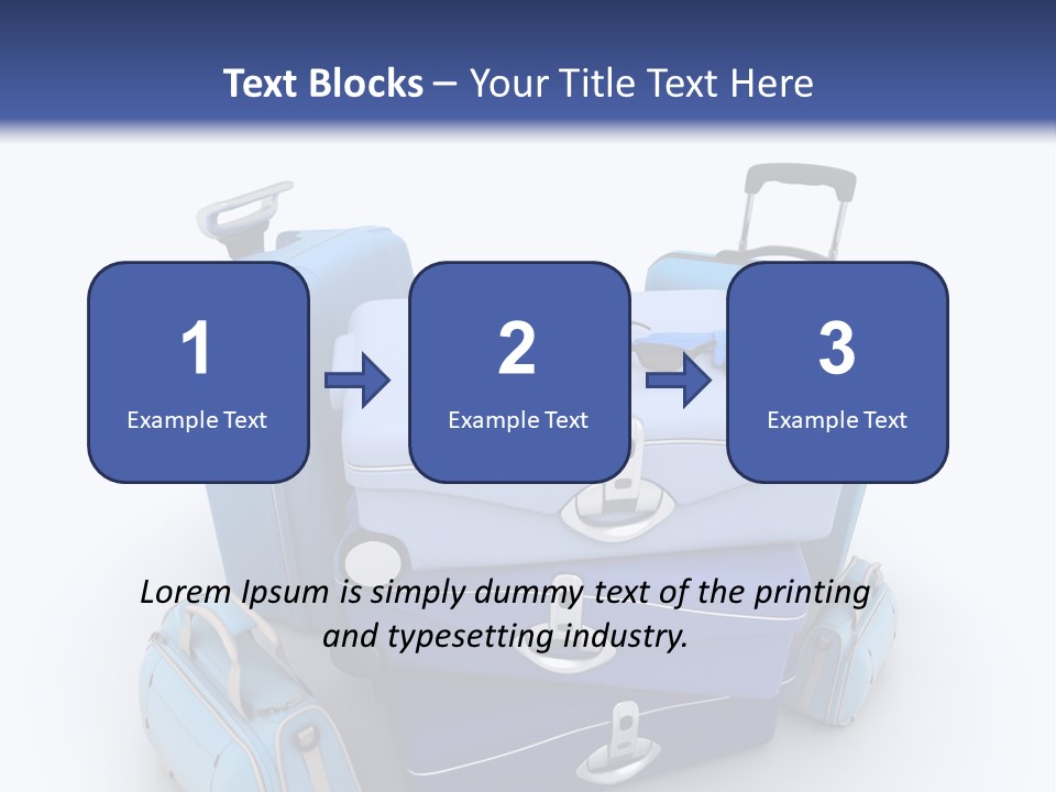 Orange Suitcase Luggage PowerPoint Template