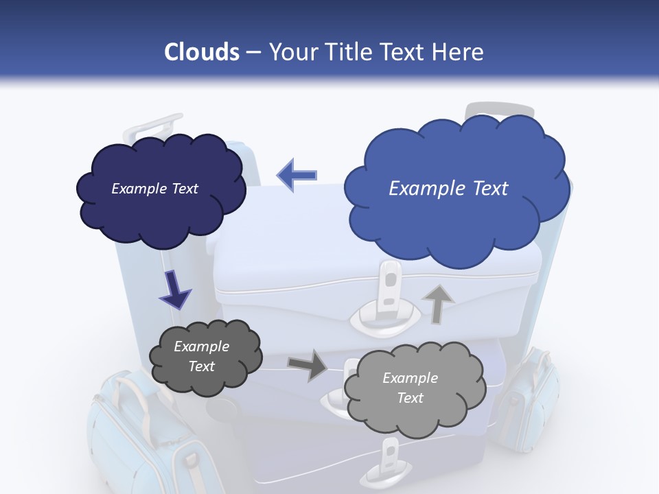 Orange Suitcase Luggage PowerPoint Template