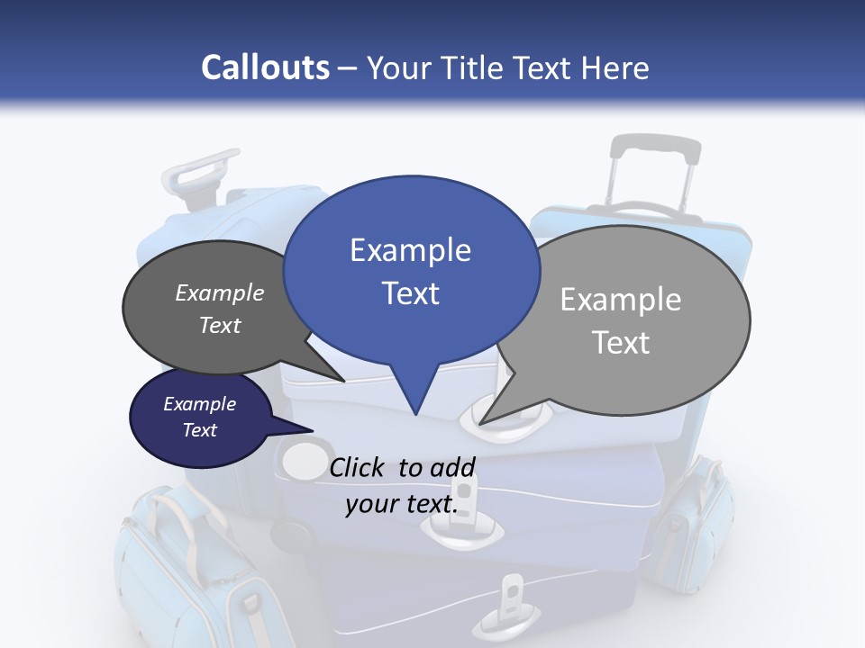 Orange Suitcase Luggage PowerPoint Template