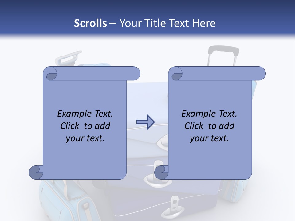 Orange Suitcase Luggage PowerPoint Template