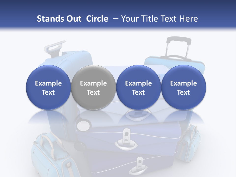 Orange Suitcase Luggage PowerPoint Template