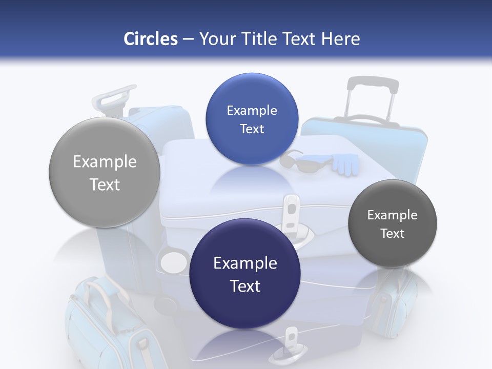 Orange Suitcase Luggage PowerPoint Template