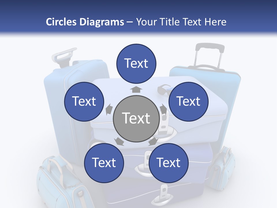 Orange Suitcase Luggage PowerPoint Template