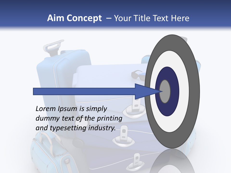 Orange Suitcase Luggage PowerPoint Template