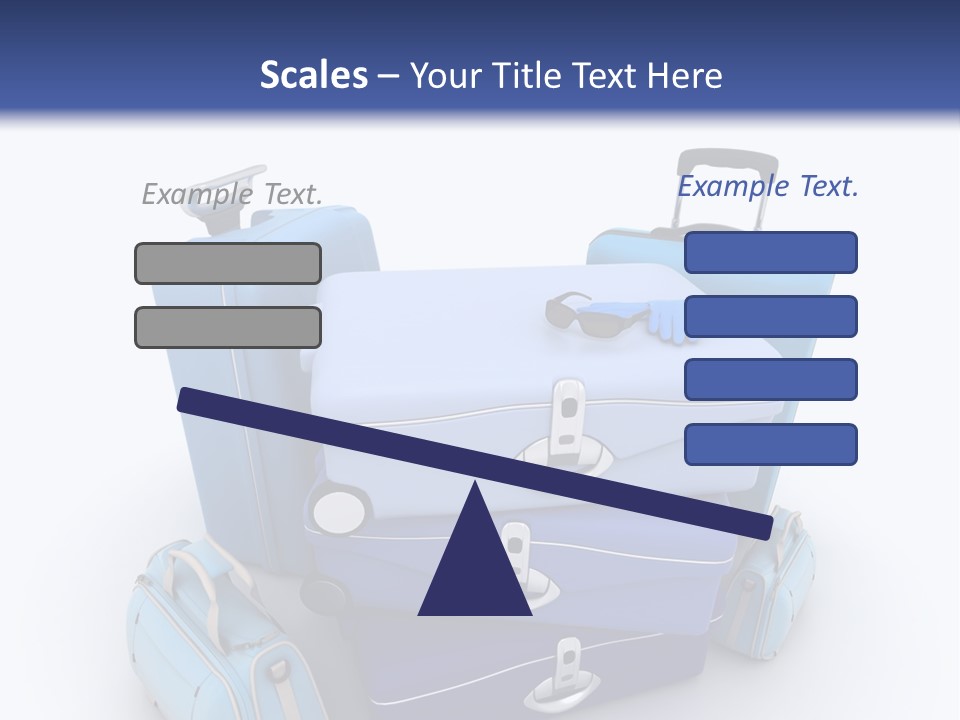 Orange Suitcase Luggage PowerPoint Template