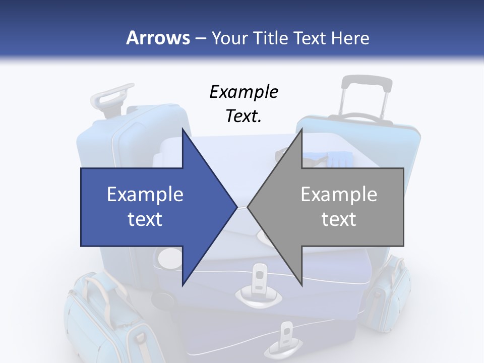 Orange Suitcase Luggage PowerPoint Template