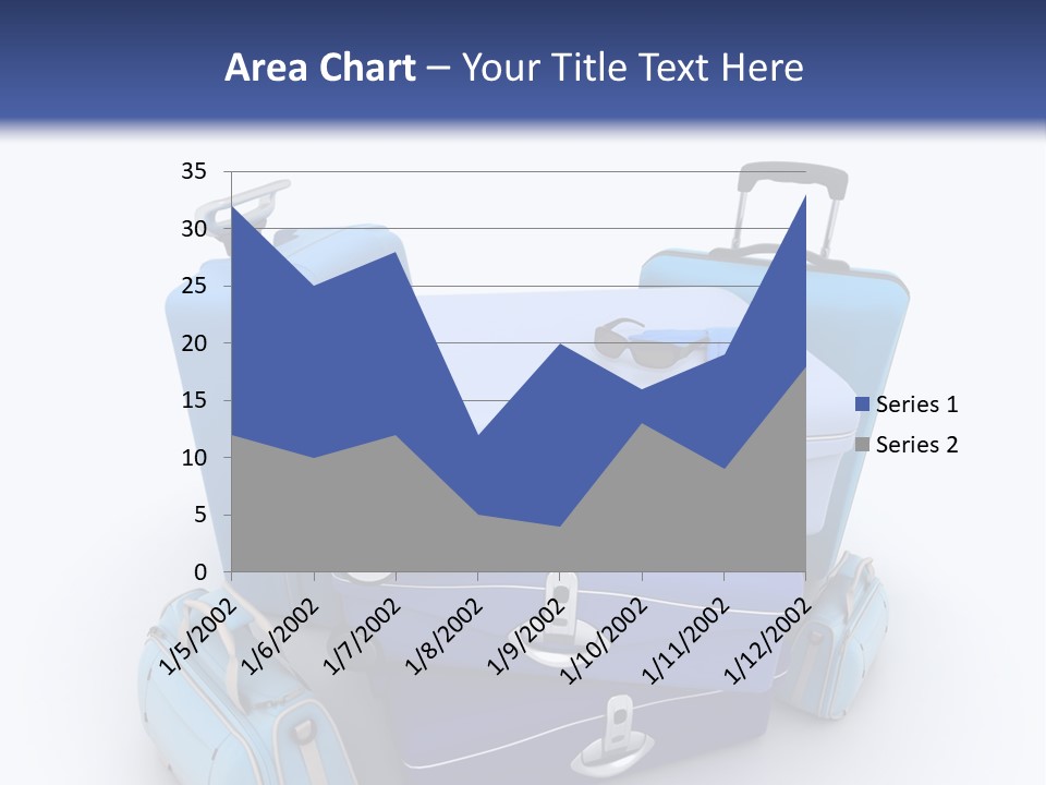 Orange Suitcase Luggage PowerPoint Template