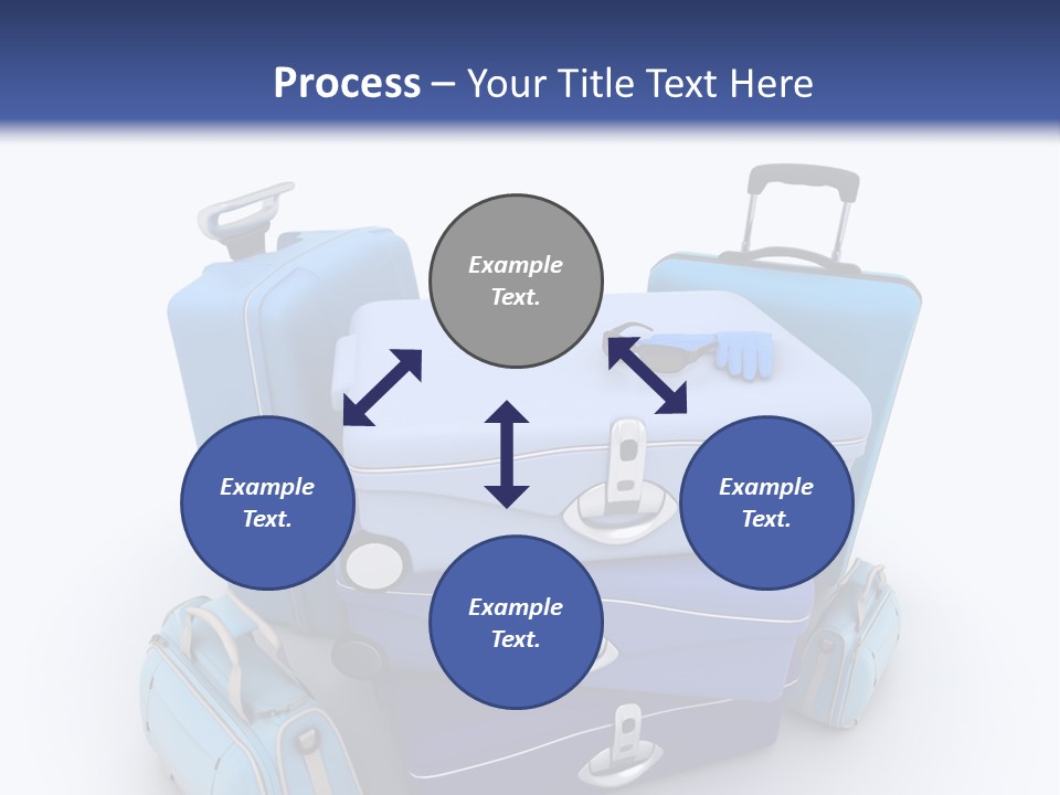 Orange Suitcase Luggage PowerPoint Template