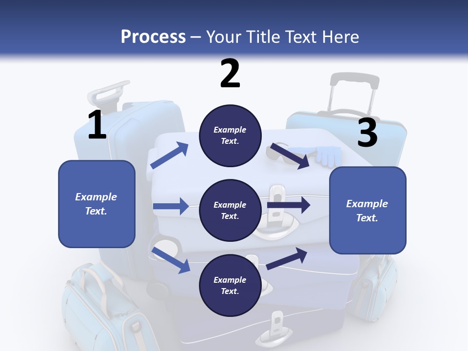 Orange Suitcase Luggage PowerPoint Template