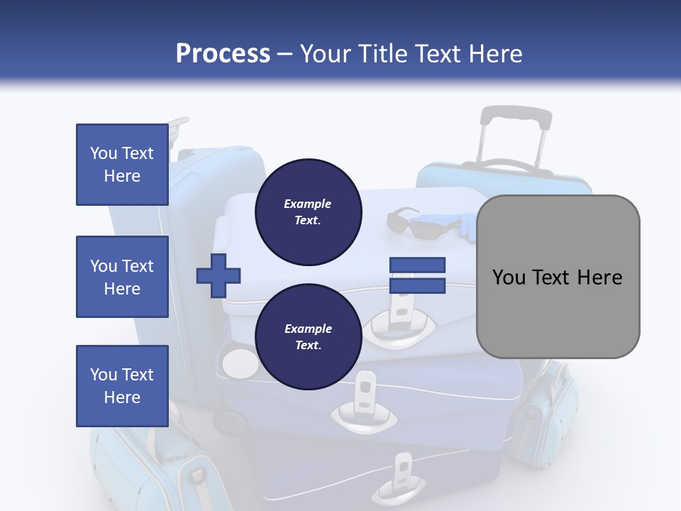 Orange Suitcase Luggage PowerPoint Template