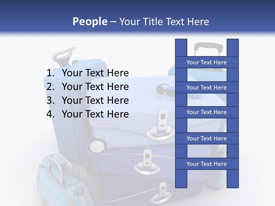 Orange Suitcase Luggage PowerPoint Template