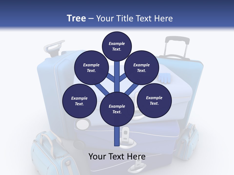 Orange Suitcase Luggage PowerPoint Template
