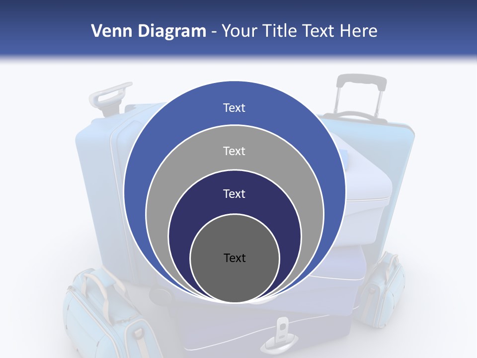 Orange Suitcase Luggage PowerPoint Template