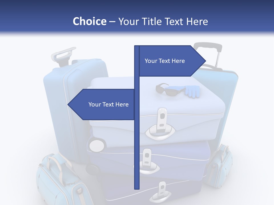 Orange Suitcase Luggage PowerPoint Template