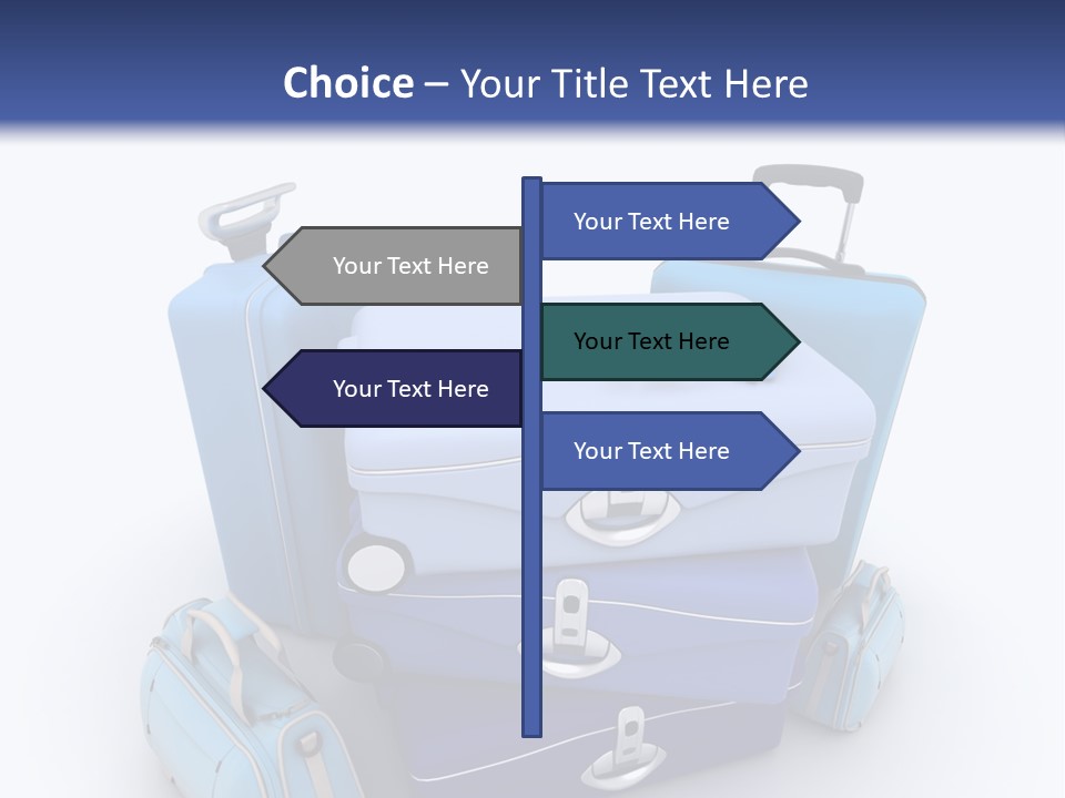 Orange Suitcase Luggage PowerPoint Template