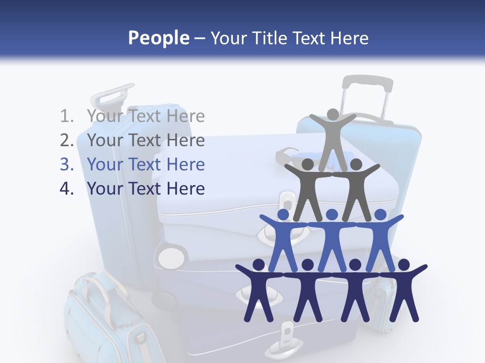 Orange Suitcase Luggage PowerPoint Template