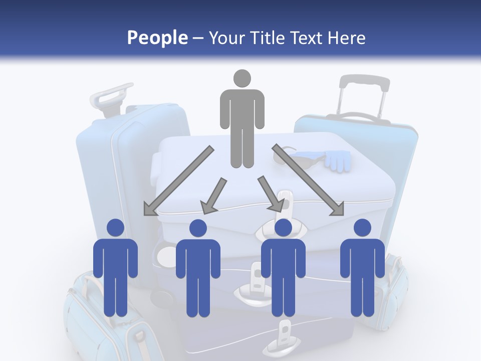 Orange Suitcase Luggage PowerPoint Template