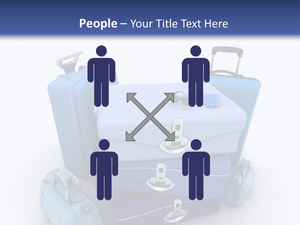 Orange Suitcase Luggage PowerPoint Template