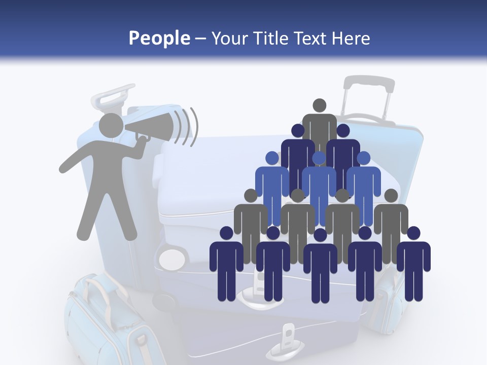 Orange Suitcase Luggage PowerPoint Template