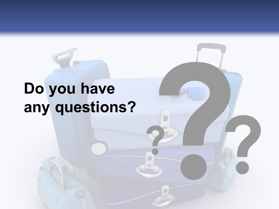 Orange Suitcase Luggage PowerPoint Template