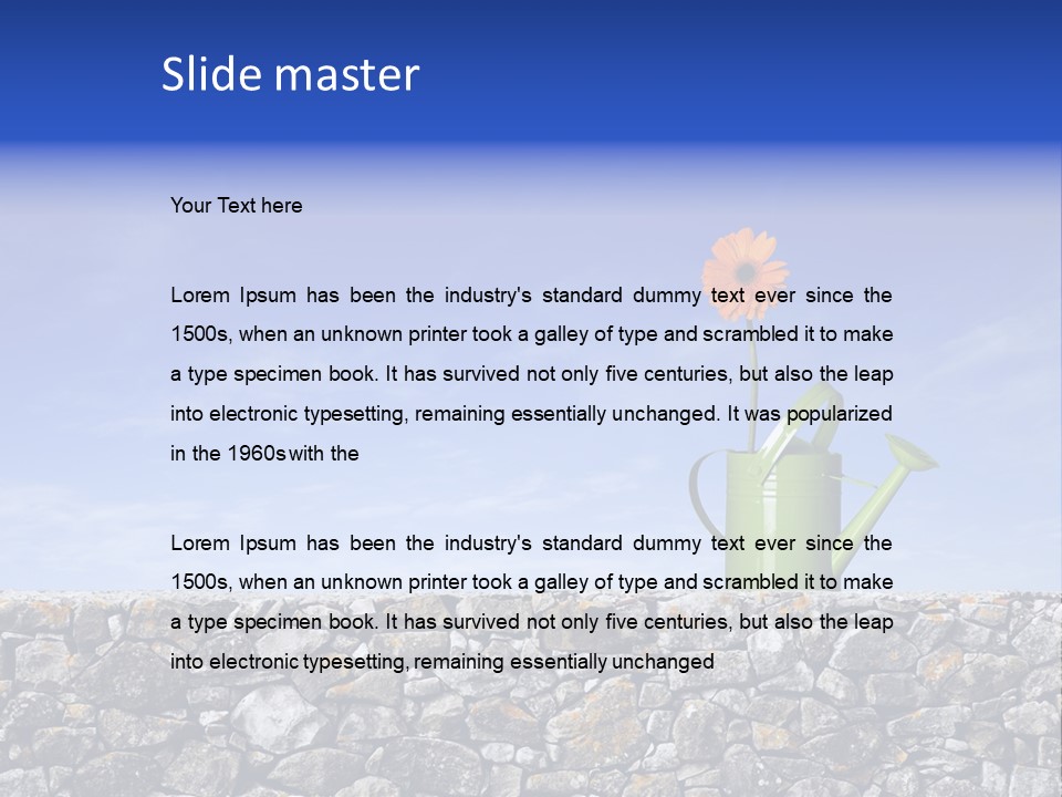 Blue Cloudscape Sky PowerPoint Template