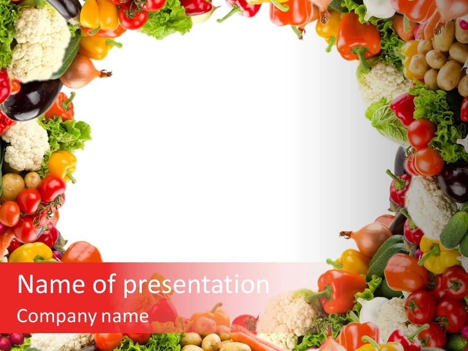 Potato Garden Red PowerPoint Template