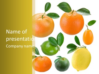 Yellow Green Fruit PowerPoint Template