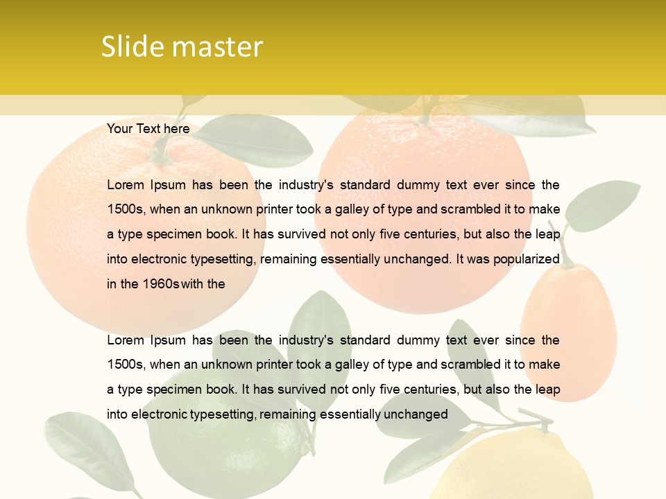 Yellow Green Fruit PowerPoint Template