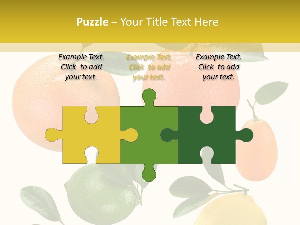 Yellow Green Fruit PowerPoint Template