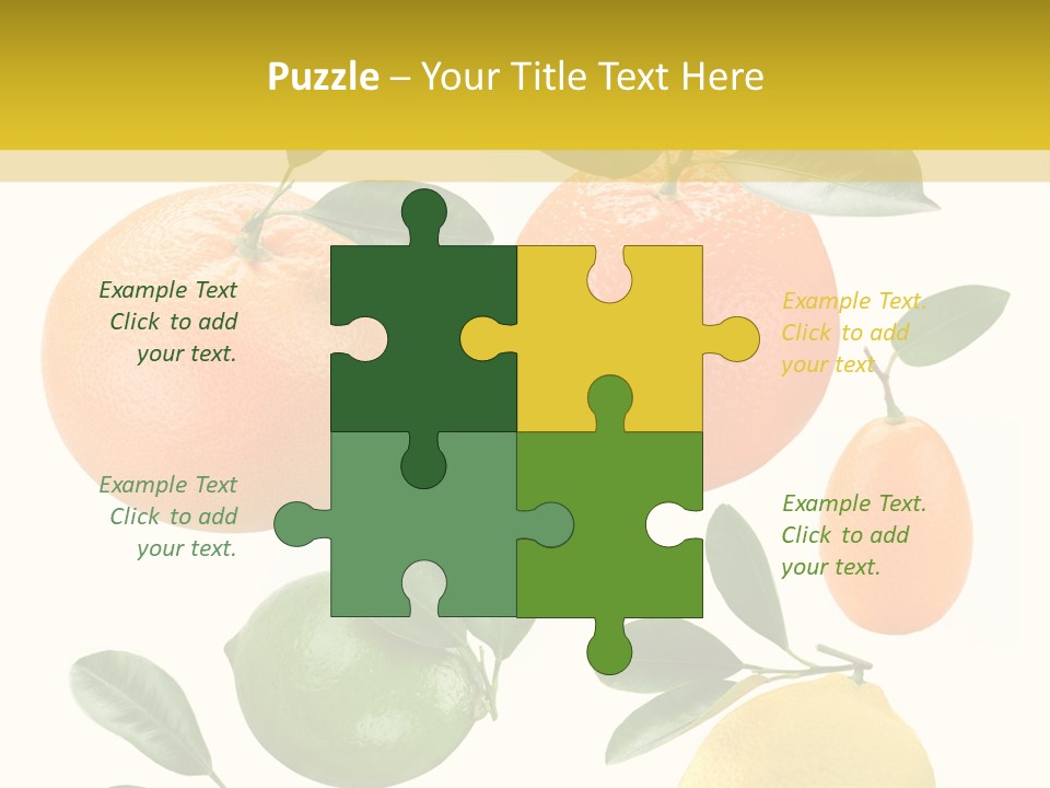 Yellow Green Fruit PowerPoint Template