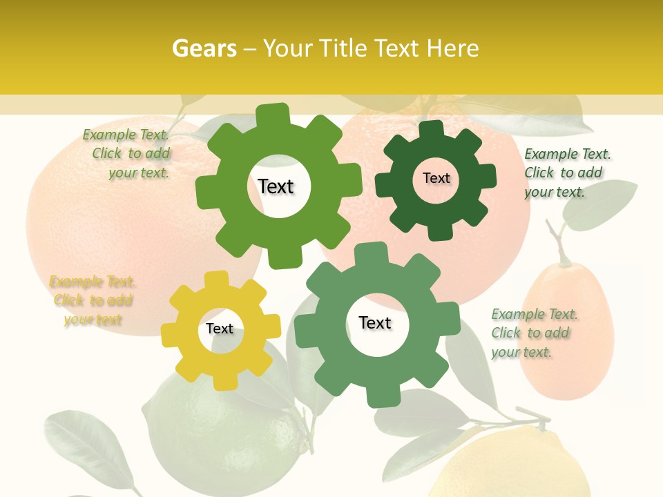 Yellow Green Fruit PowerPoint Template