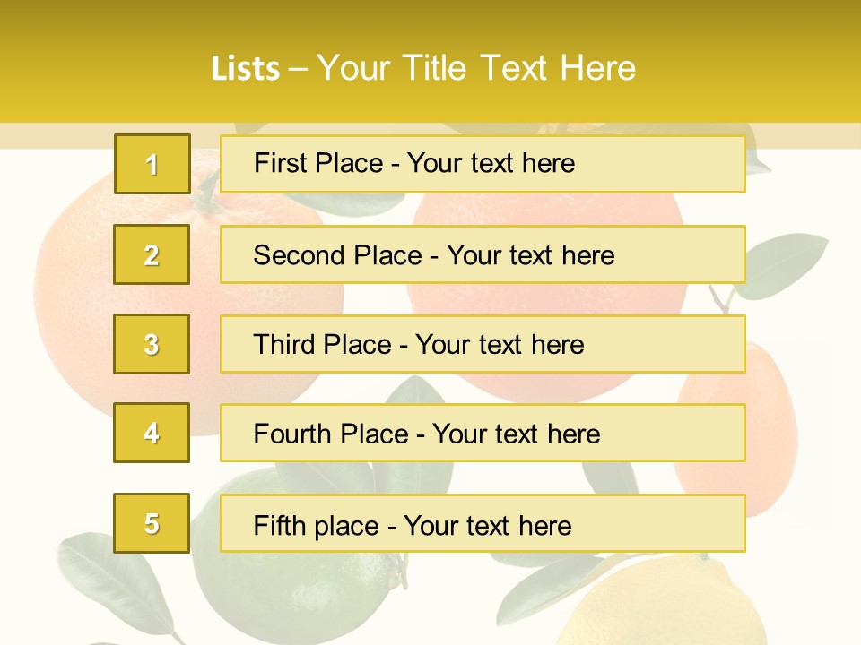 Yellow Green Fruit PowerPoint Template
