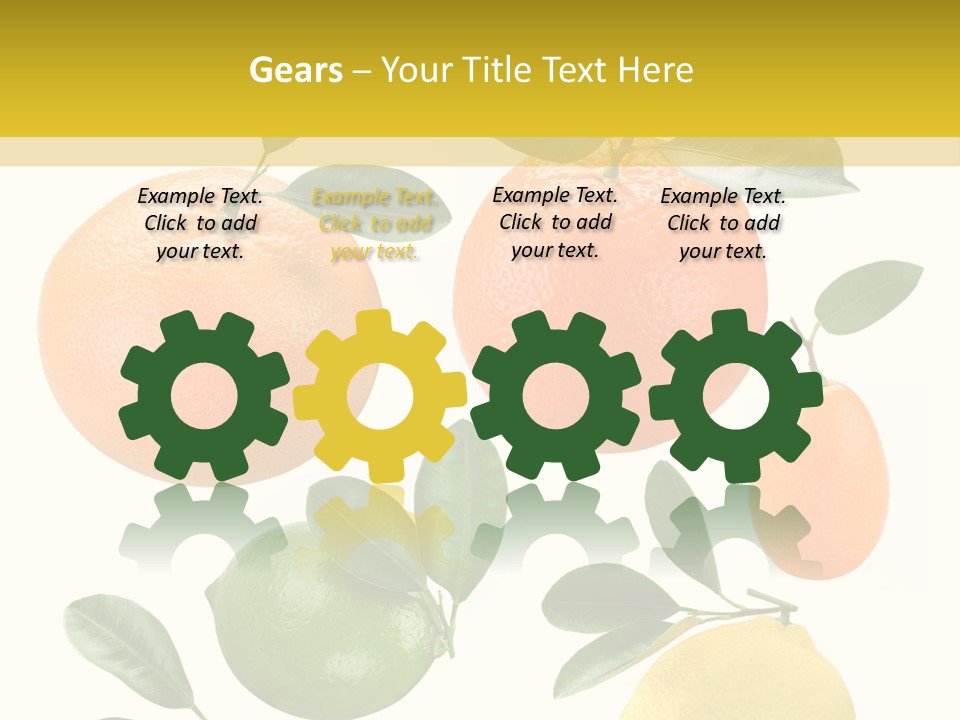 Yellow Green Fruit PowerPoint Template