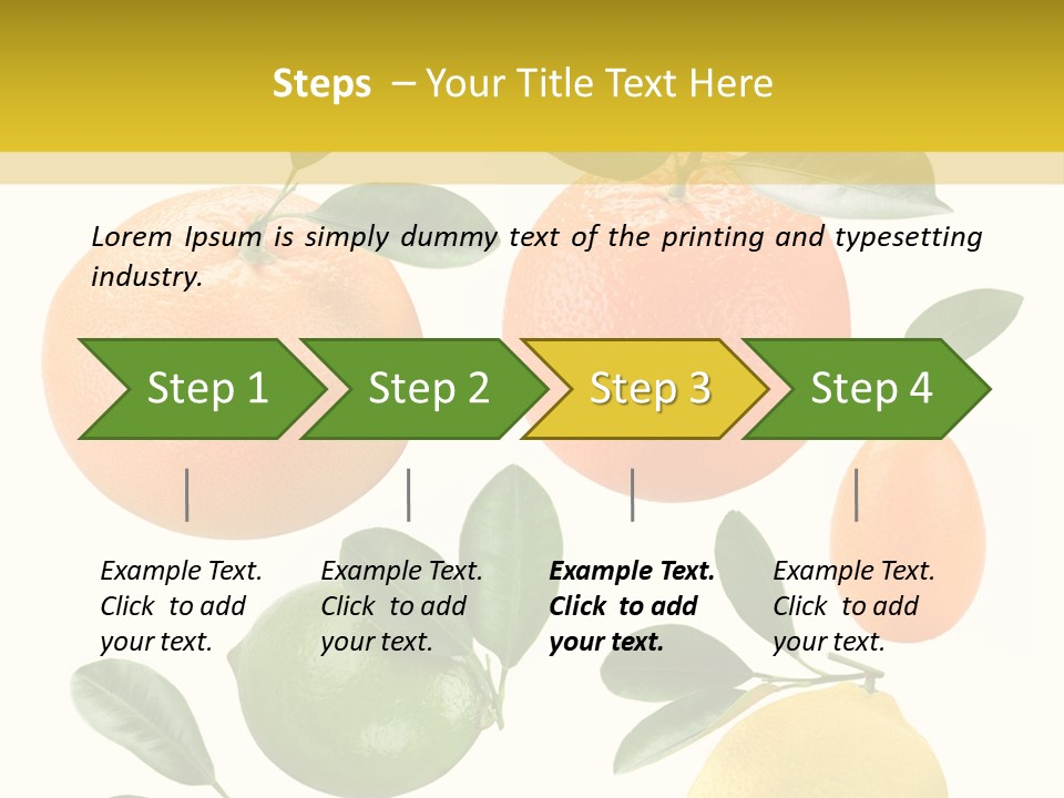 Yellow Green Fruit PowerPoint Template